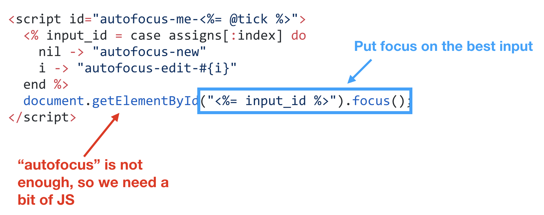 Maintaining autofocus using a script