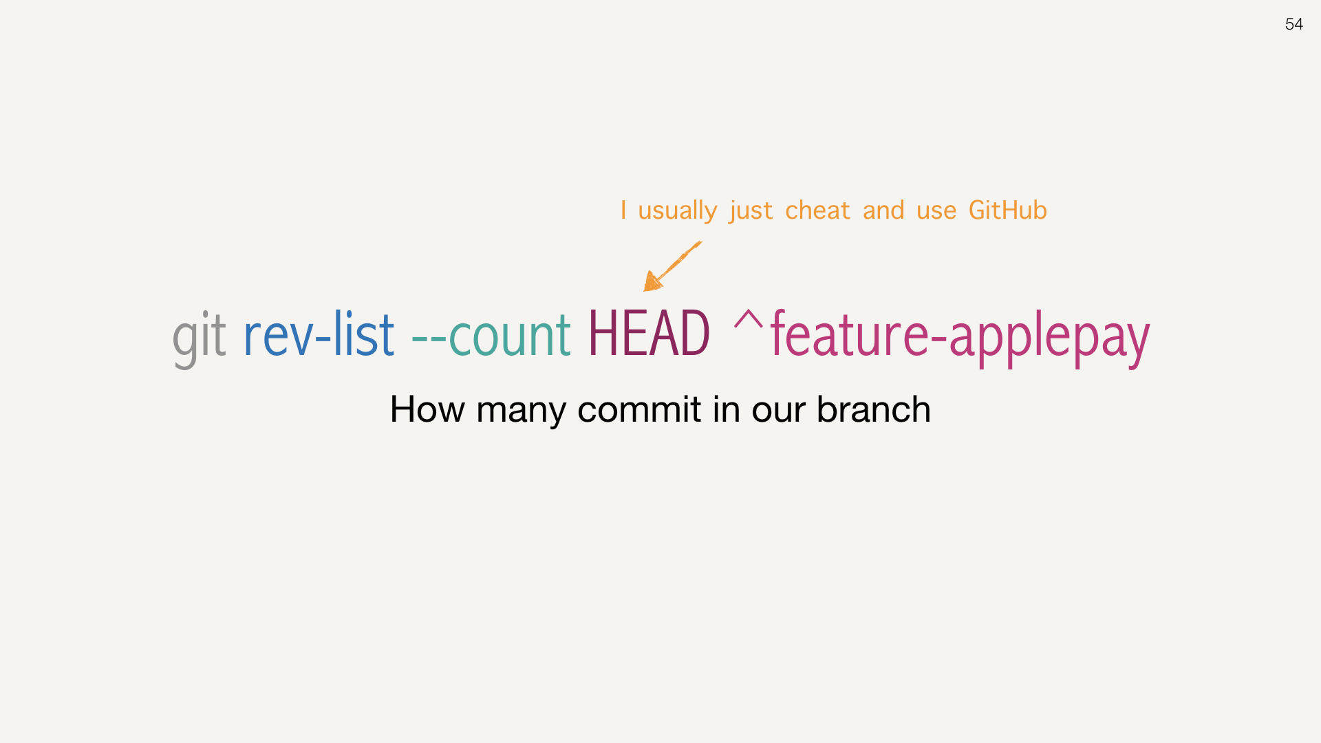 git rebase -i HEAD~25 slide 54